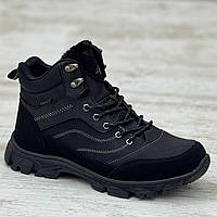 Черевики чоловічі зимові чорні на шнурках Ботинки мужские зимние черные на шнурках (Код: Б3506)