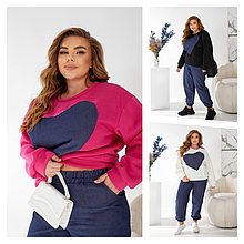 Утеплений батник і джинсові штани