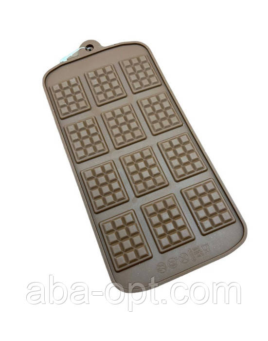 Форма силіконова на 12 виробів 19 х 11 см Плитка (шт), фото 1