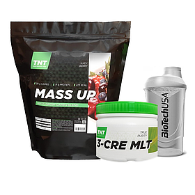 Набір Mass UP від TNT Гейнер, Креатин + шейкер у подарунок