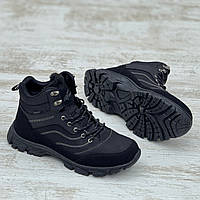 Черевики чоловічі зимові чорні на шнурках Ботинки мужские зимние черные на шнурках (Код: Л3506)