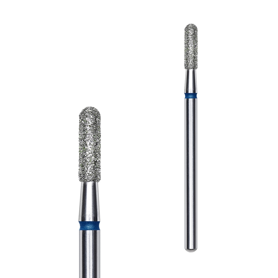 Фреза алмазна STALEKS Циліндр закруглений 2.3*8мм, синя, фото 1