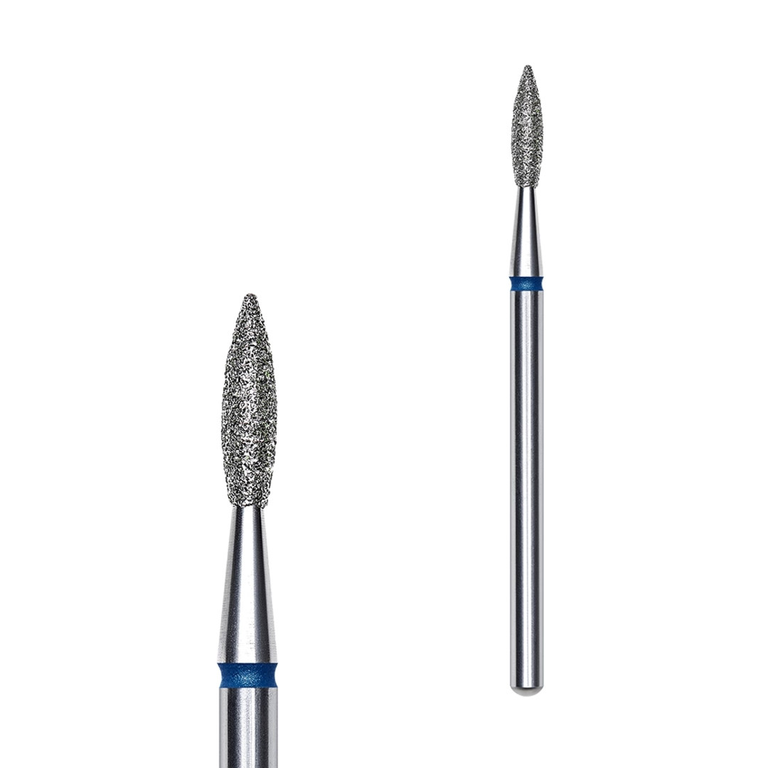 Фреза алмазна STALEKS Полум’я гостре 2.1*8мм, синя, фото 1