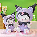 Велика М'яка Аніме Іграшка Плюшева Куромі Фіолетова Hello Kitty 50 см, фото 2