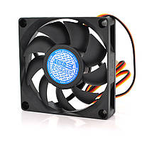 Кулер корпусний Pccooler F72, 70x70x15mm, 12V/0.26A, RPM 2500±10%, 3-pin, Black, Box