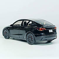 Машинка Автопром «Tesla модель Y із зарядною станцією» чорна, 1:24 (18 см) AP7711-4, фото 9