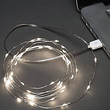 Світлодіодна USB LED гірлянда Xmas «Роса» 3 метри Білий (К-214)