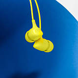 Навушники внутрішньоканальні Celebrat G7 з мікрофоном і кнопкою на пульті жовті, фото 3