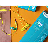 Навушники внутрішньоканальні Celebrat G7 з мікрофоном і кнопкою на пульті жовті, фото 5