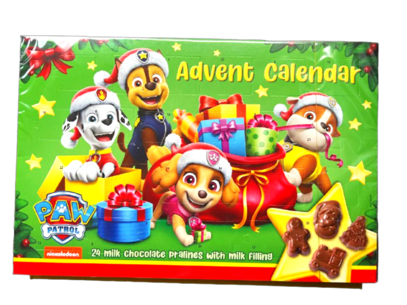 Подарунковий календар для дітей Щенячий патруль Baron 200 грамів, фото 1