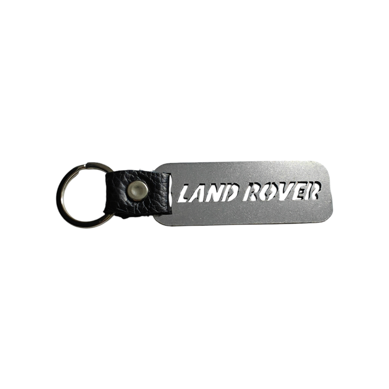Брелок з металу та назвою марки Land Rover