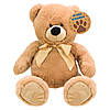 М'яка іграшка 38 см плюшевий ведмідь із бантиком MJ2409 якісний приємний матеріал, фото 2