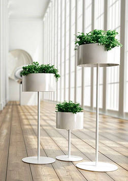 Високий металевий горщик для квітів 300 мм діаметр висота 700 мм