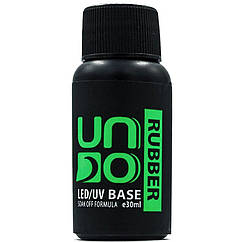 База 30 мл для Гель-лаку Каучукова Uno Rubber base, Топ Основа для Гель Лаків, Ногті, Манікюр