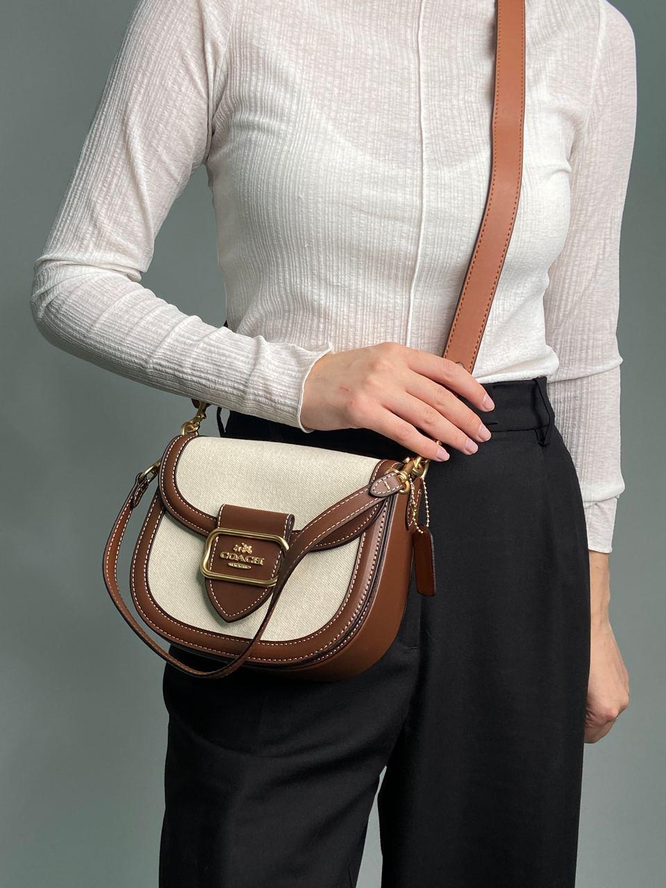 Стильна жіноча сумка сідло Coach H Morgan Saddle Bag