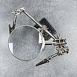 Третя рука для пайки JM-501, лупа 60мм, фото 3