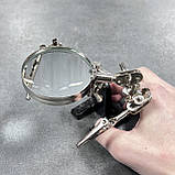 Третя рука для пайки JM-501, лупа 60мм, фото 2