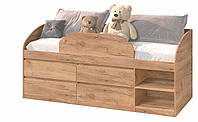Ліжко "Брайт" з дитячим обмежувачем та ящиками 835x2032x840 Майстер Форм .
