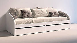 Ліжко односпальне з ящиками "Брайт" 835 x 2032 x 600 h Майстер Форм. Німфея альба