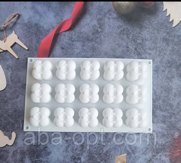 Форма силіконова на 15 виробів 29 х 17 см Кристали (шт), фото 1