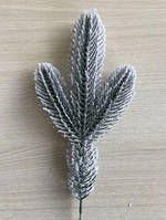 Гілка ялини зелена засніжена 3-ка 20 шт.