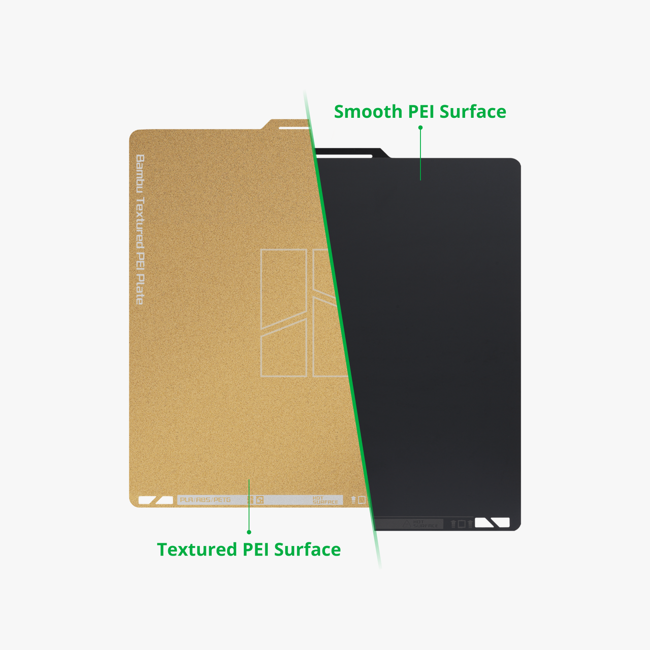 Пластина (стіл) 256*256мм з Гладким+Текстурованим PEI покриттям Bambu Lab Dual-Texture PEI Plate для X1 & P1 Series, A1 (FAP011)