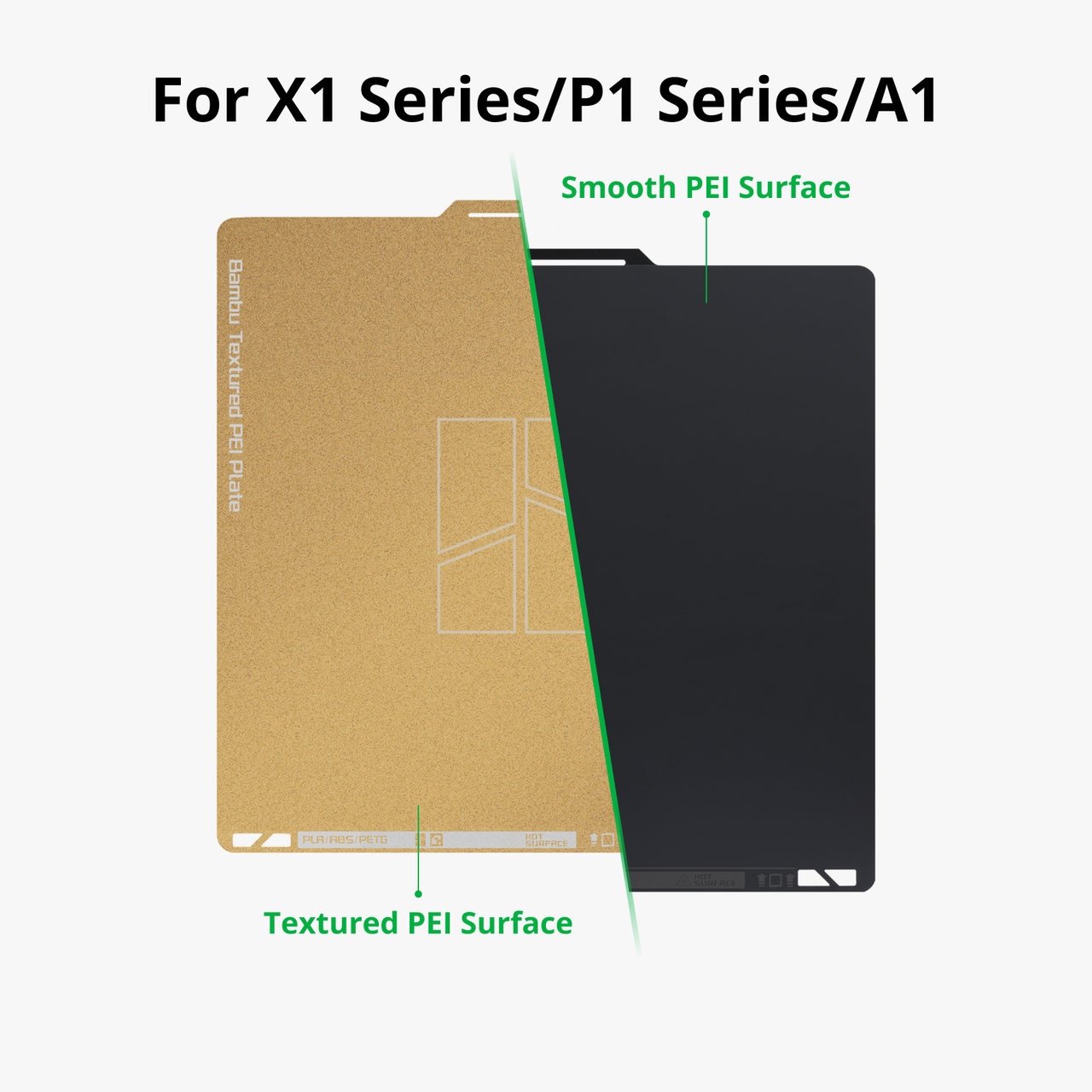 Оригінальний стіл з Гладким+Текстурованим PEI покриттям Bambu Lab Dual-Texture PEI Plate X1, P1, A1
