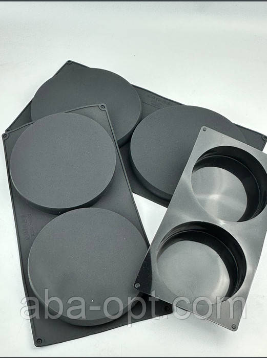 Форма силіконова на 2 вироби Ø 10 см Н 3 см Круг ( шт.), фото 1