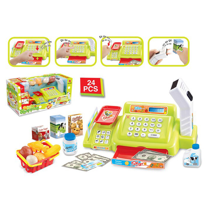 Касовий апарат іграшковий з грошима та продуктами 888A, фото 1