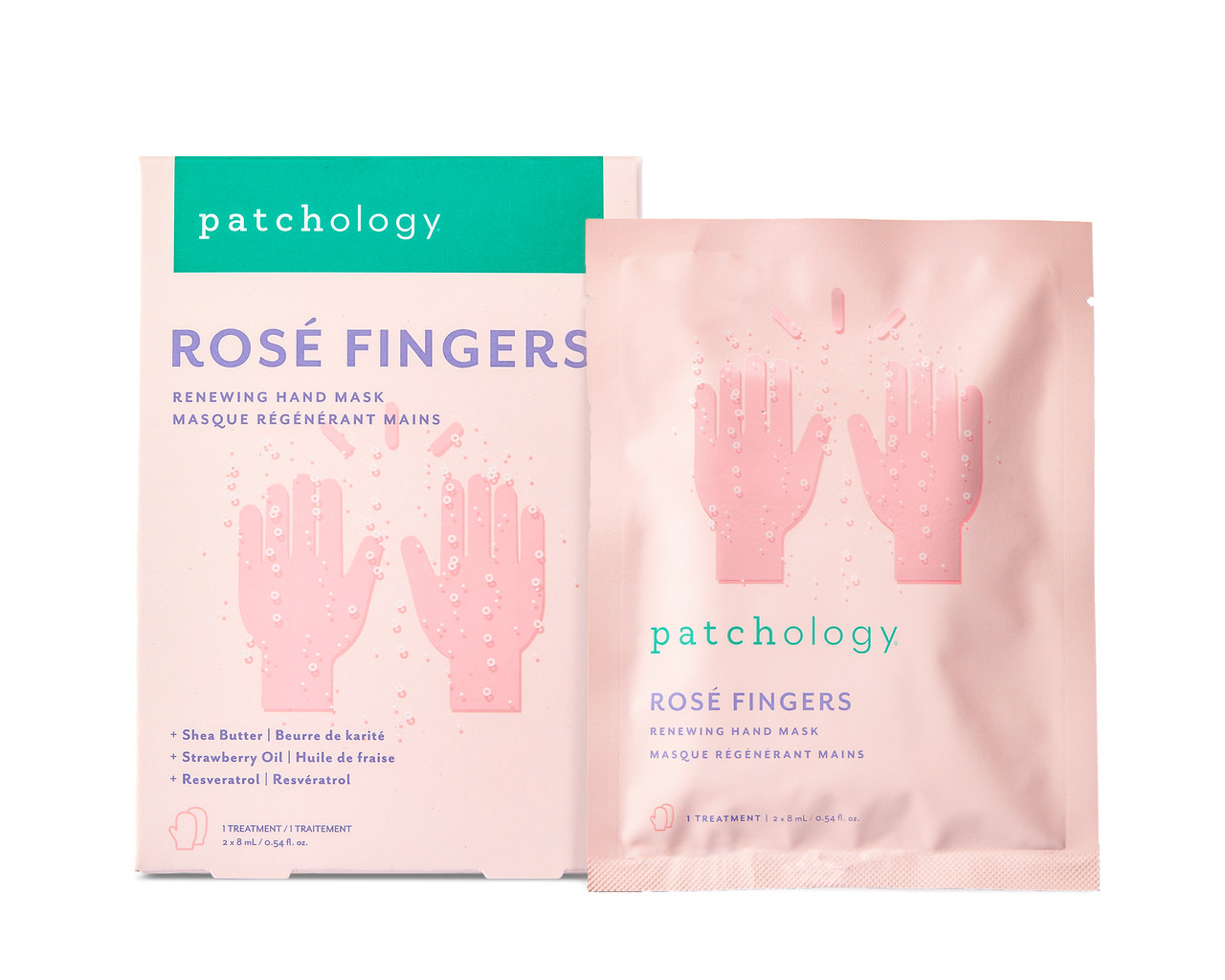 Освіжаюча маска для рук з екстрактом троянди Patchology Serve Chilled Rosé Fingers, фото 1
