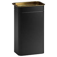 Бляшана банка для кави / чаю IKEA BLOMNING 11x7x20 см ємність / коробка для зберігання сипучих продуктів чорна