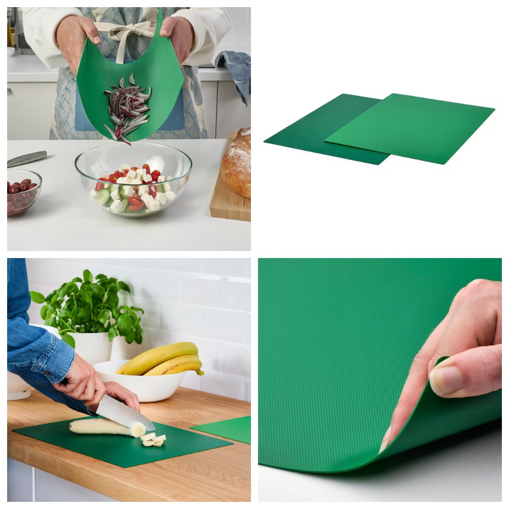 Гнучкі обробні дошки 2 шт IKEA FINFÖRDELA FINFORDELA 36x28 см зелені кухонні дошки для нарізки 405.596.80