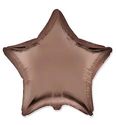 Повітряна кулька "Зірка", Іспанія, розмір 45 см, колір коричневий сатин