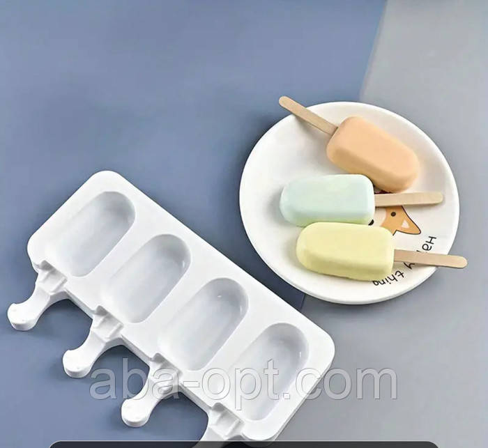 Форма силіконова на 4 вироби Морозиво Ескімо ( шт.), фото 1