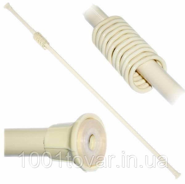 Карниз для ванної розпірний (120-220 см), бежевий колір, фото 1