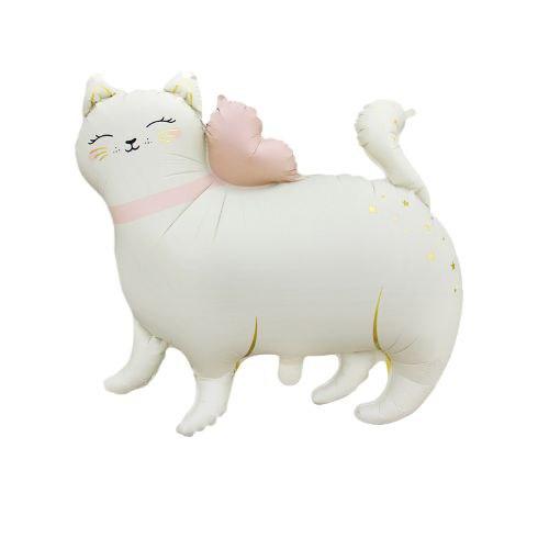 China 68*62 см Кішечка кремовий сатин з бантом Фольгована куля — В УП MrShar, фото 1