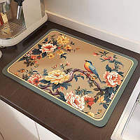 Килимок для сушіння посуду, килимок антиковзкий під кавоварку 40*50 см (коричневий)