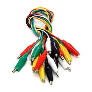 Комплект різнокольорових з'єднувальних проводів із затискачами типу «крокодил», фото 2