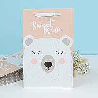 Подарунковий пакет "Sweet Dream" ведмедик 25х16х7 см