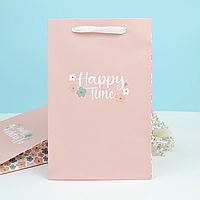 Подарунковий пакет "Happy Time" 25х16х7 см