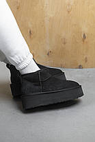 Зимові Жіночі Черевики UGG Classic Ultra Mini Platform Black / УГГ Класик Ультра Міні Платформ Чорні, фото 5