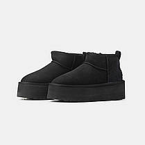 Зимові Жіночі Черевики UGG Classic Ultra Mini Platform Black / УГГ Класик Ультра Міні Платформ Чорні, фото 5
