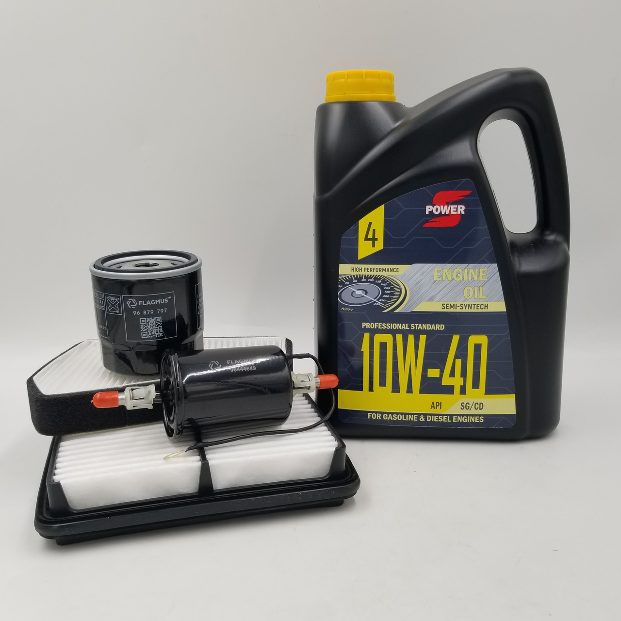 Мастило S-POWER 10W-40 і фільтра Ланос, Сенс (Олія + фільтр повітряний + олійний+паливний+салонний)