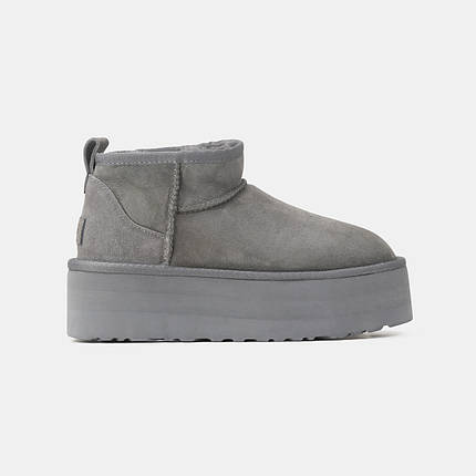 Зимові Жіночі Черевики UGG Classic Ultra Mini Platform Grey / УГГ Класик Ультра Міні Платформ Сірі, фото 1