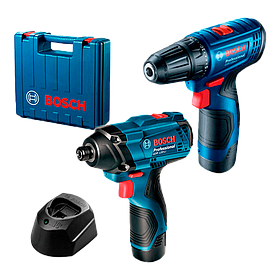 Набір інструментів Bosch ак. дриль-шуруповерт GSR 120-Li + ак. ударний гайковерт GDR 120-Li (2х2,0 A