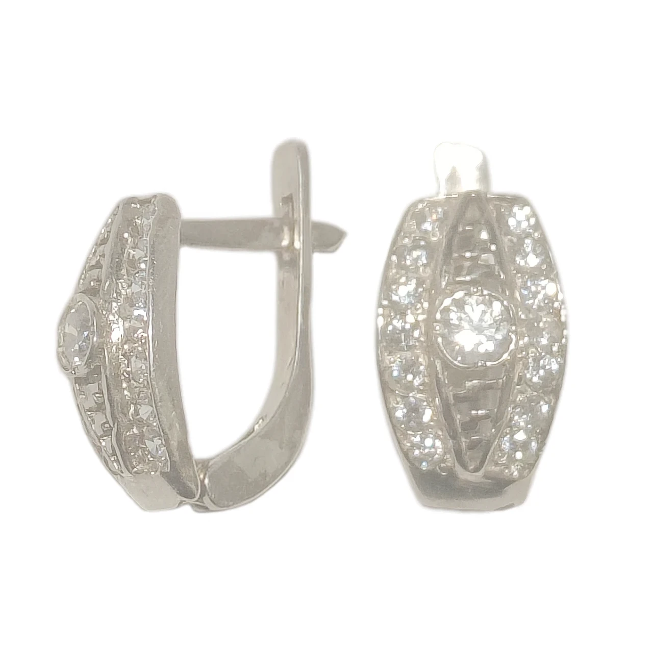 Срібні сережки з родованим покриттям сс 03, фото 1