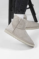 Зимові Жіночі Черевики UGG Classic Mini Zip Light Grey / УГГ Класік Міні Зіп Світло Сірі, фото 2