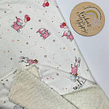 Дитячий плед з плюшу та бавовни 100×80 см, фото 3