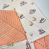 Дитячий плед з плюшу та бавовни 100×80 см, фото 6