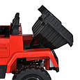 Електромобіль дитячий двомісний Mercedes-Benz Unimog 350W, 36V (червоний колір) з відкидним кузовом, фото 5